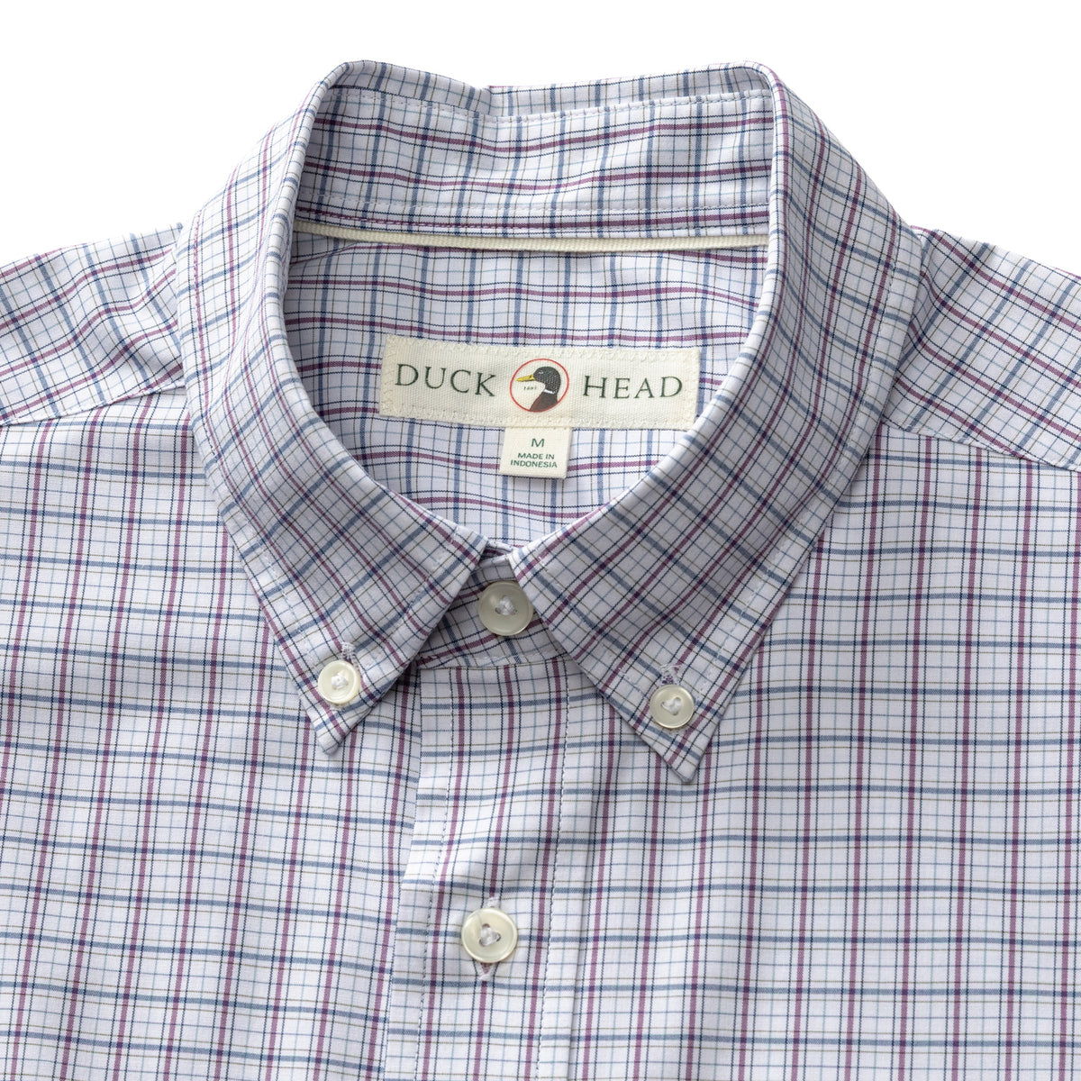 Performance Poplin Sport Shirt - Edison Plaid - Navy Peony