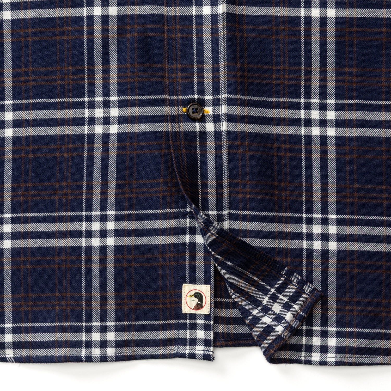 Cotton Flannel Sport Shirt - Asher Plaid - Maritime Blue