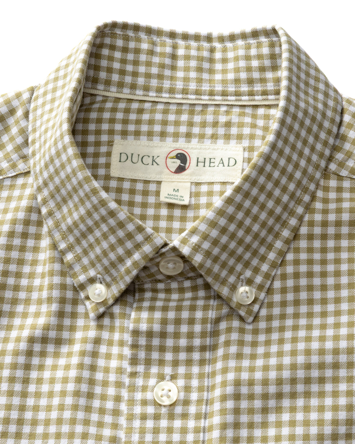 Cotton Oxford Sport Shirt - Ryder Gingham - Mossed Stone