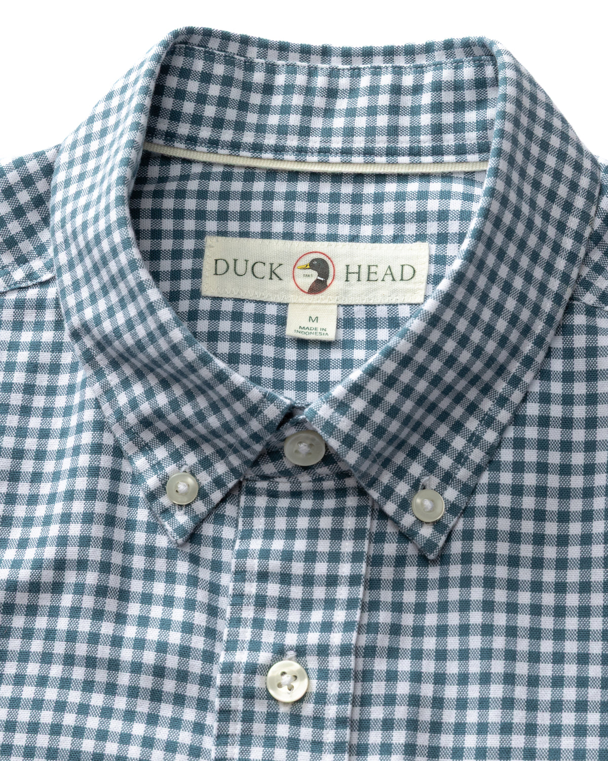 Cotton Oxford Sport Shirt - Ryder Gingham - Stormy Teal