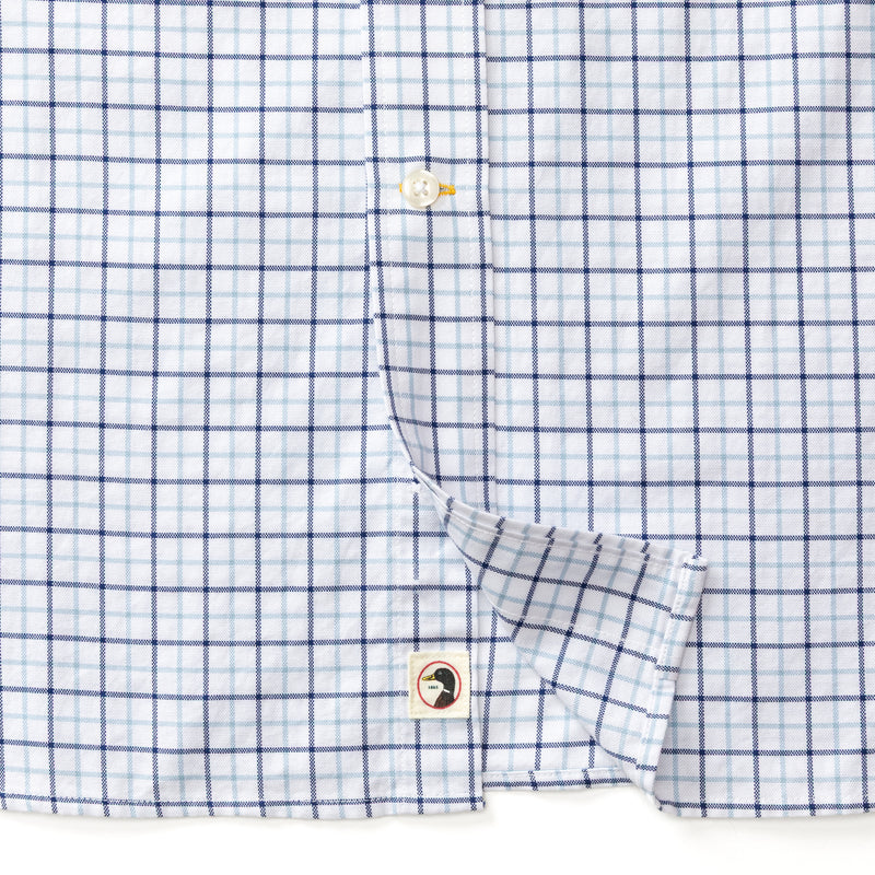 Cotton Oxford Sport Shirt - Kline Plaid - Glacier Blue