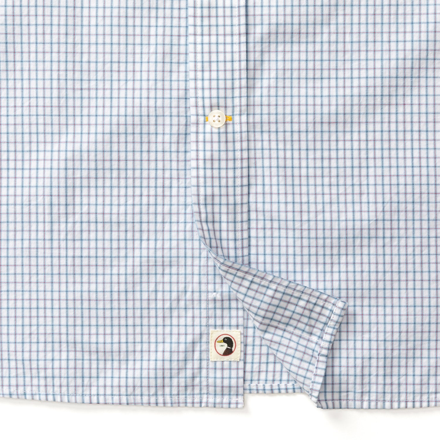 Cotton Cashmere Poplin Sport Shirt - Lewis Plaid - Glacier Blue