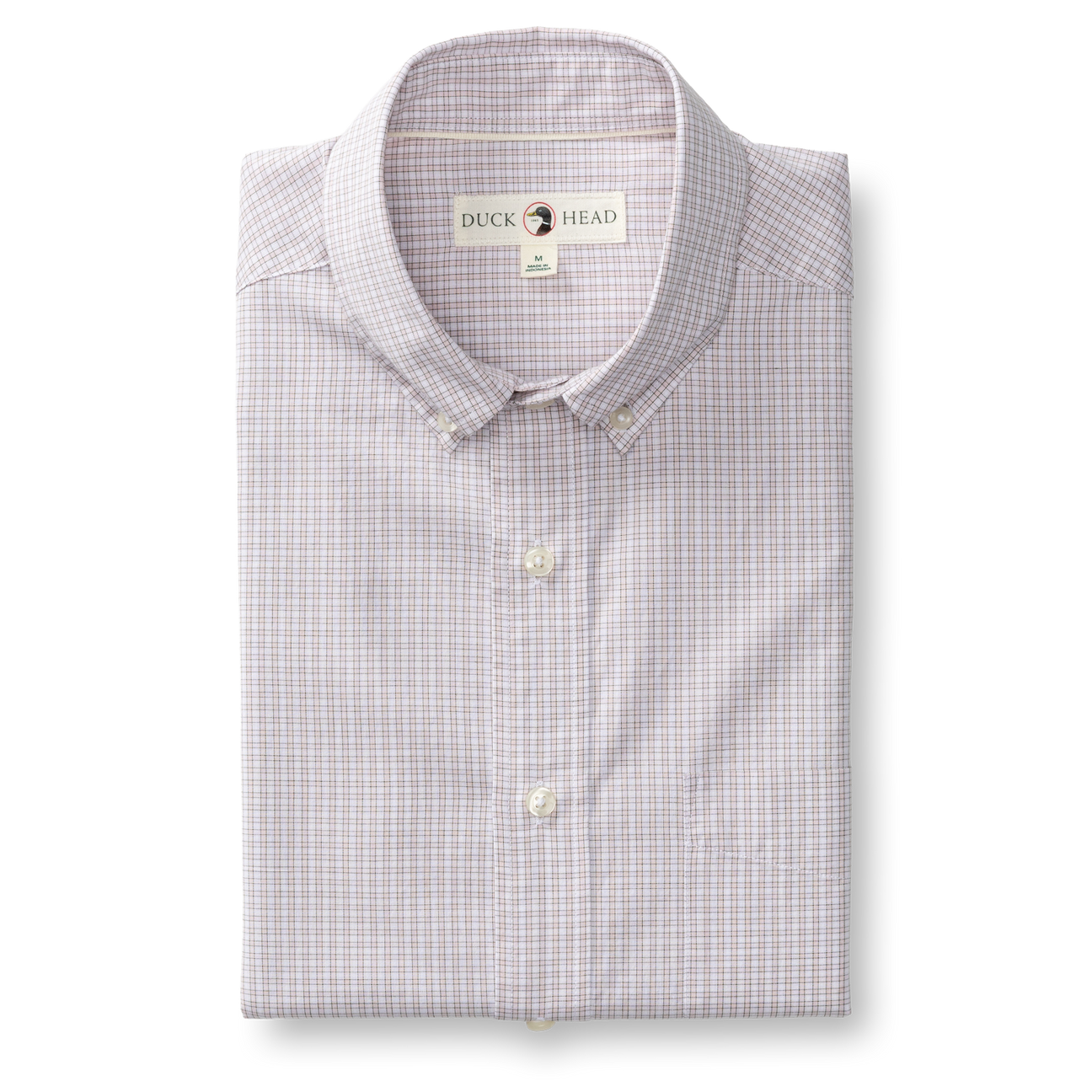 Cotton Cashmere Poplin Sport Shirt - Brook Plaid - Pale Pink