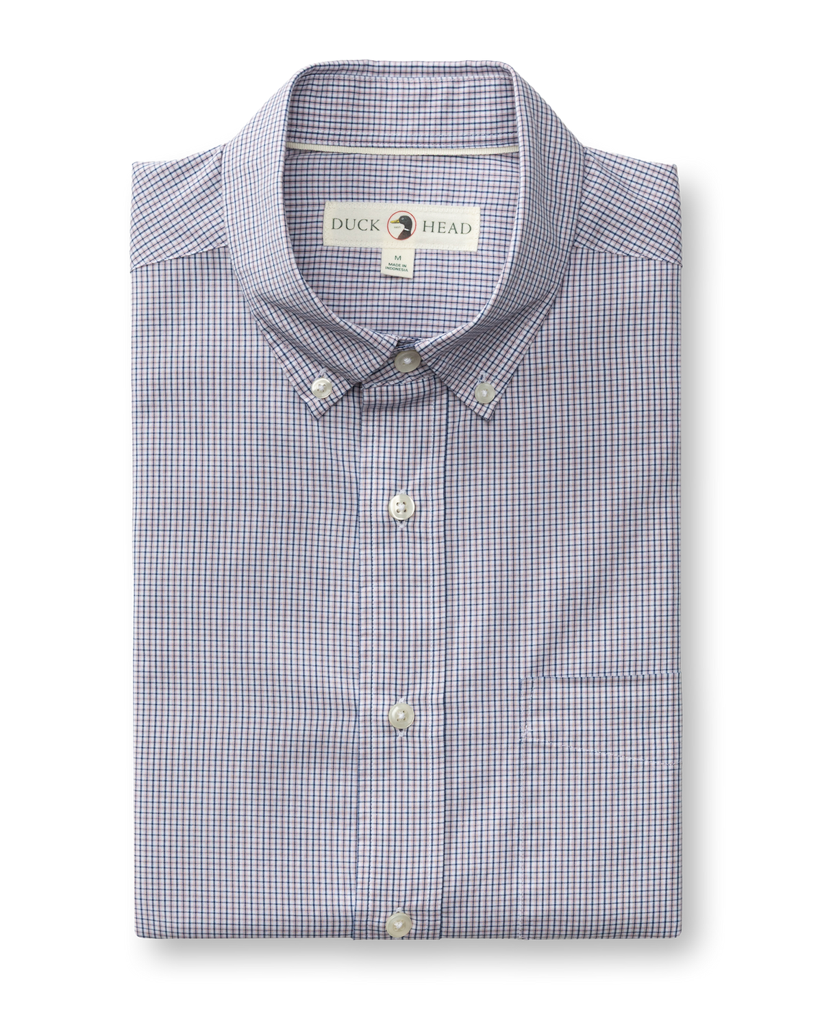 Cotton Cashmere Poplin Sport Shirt - Baltic Plaid - Lavender Blush