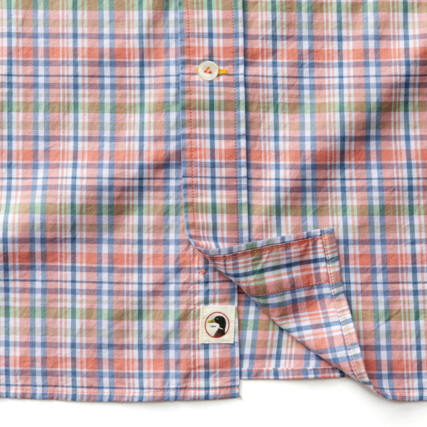 Cotton Twill Sport Shirt - Pratt Plaid - Rosewood