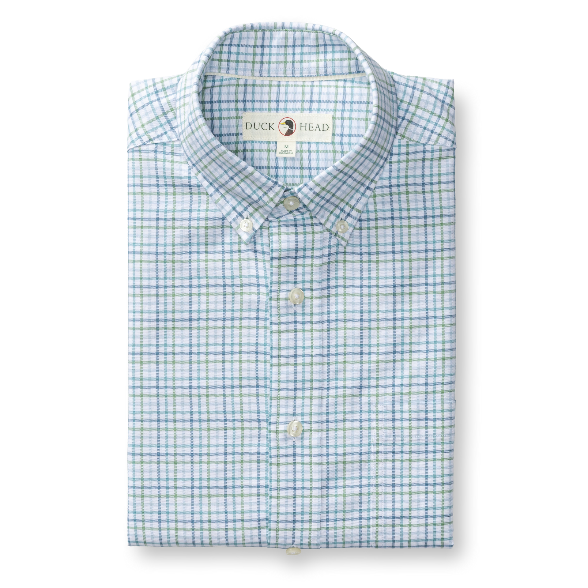 Cotton Oxford Sport Shirt - Cooke Plaid - Aspen Green