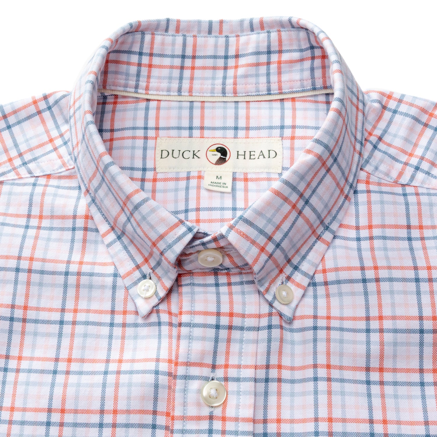 Cotton Oxford Sport Shirt - Cooke Plaid - Coral
