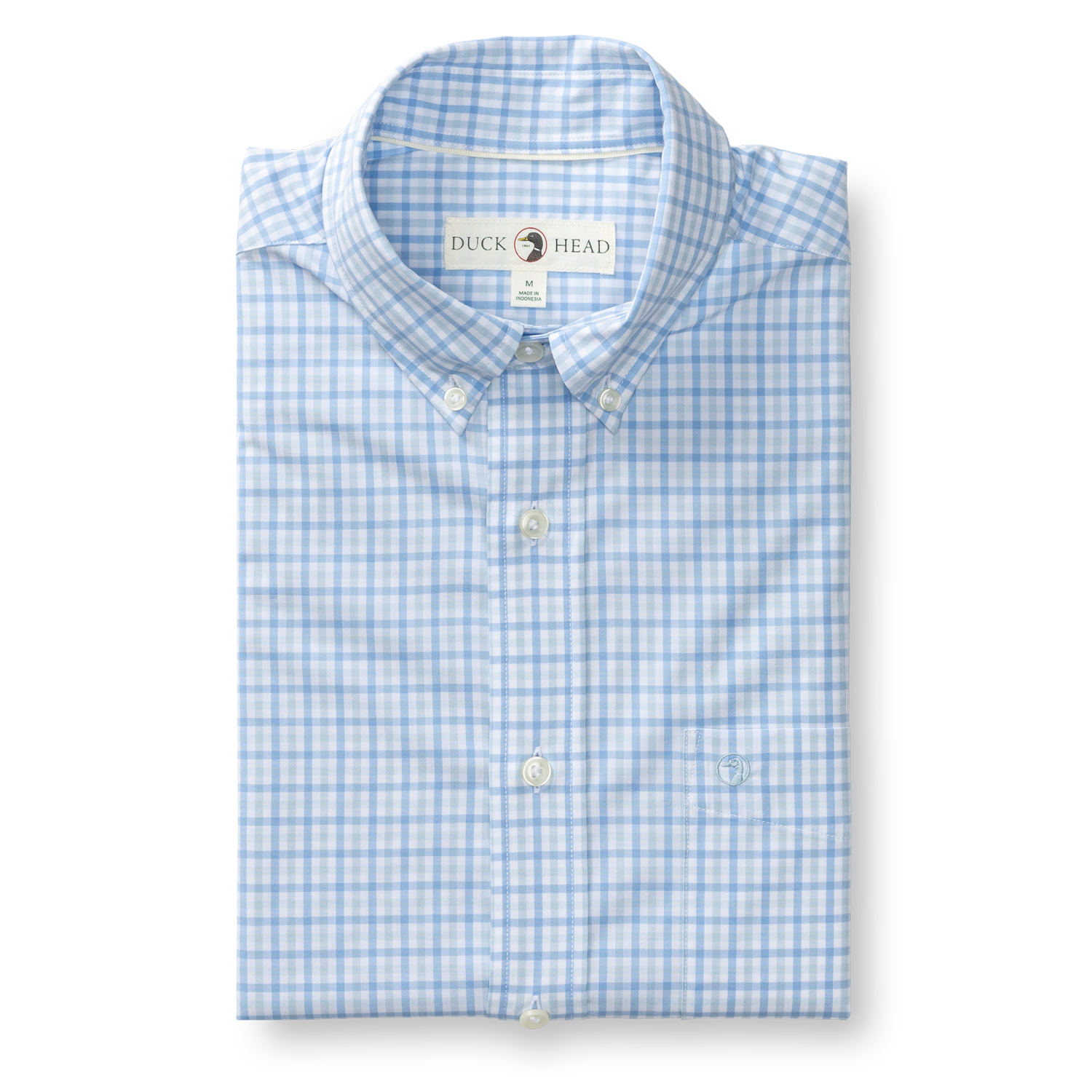 Performance Poplin Sport Shirt - Shaw Gingham - Sky Blue
