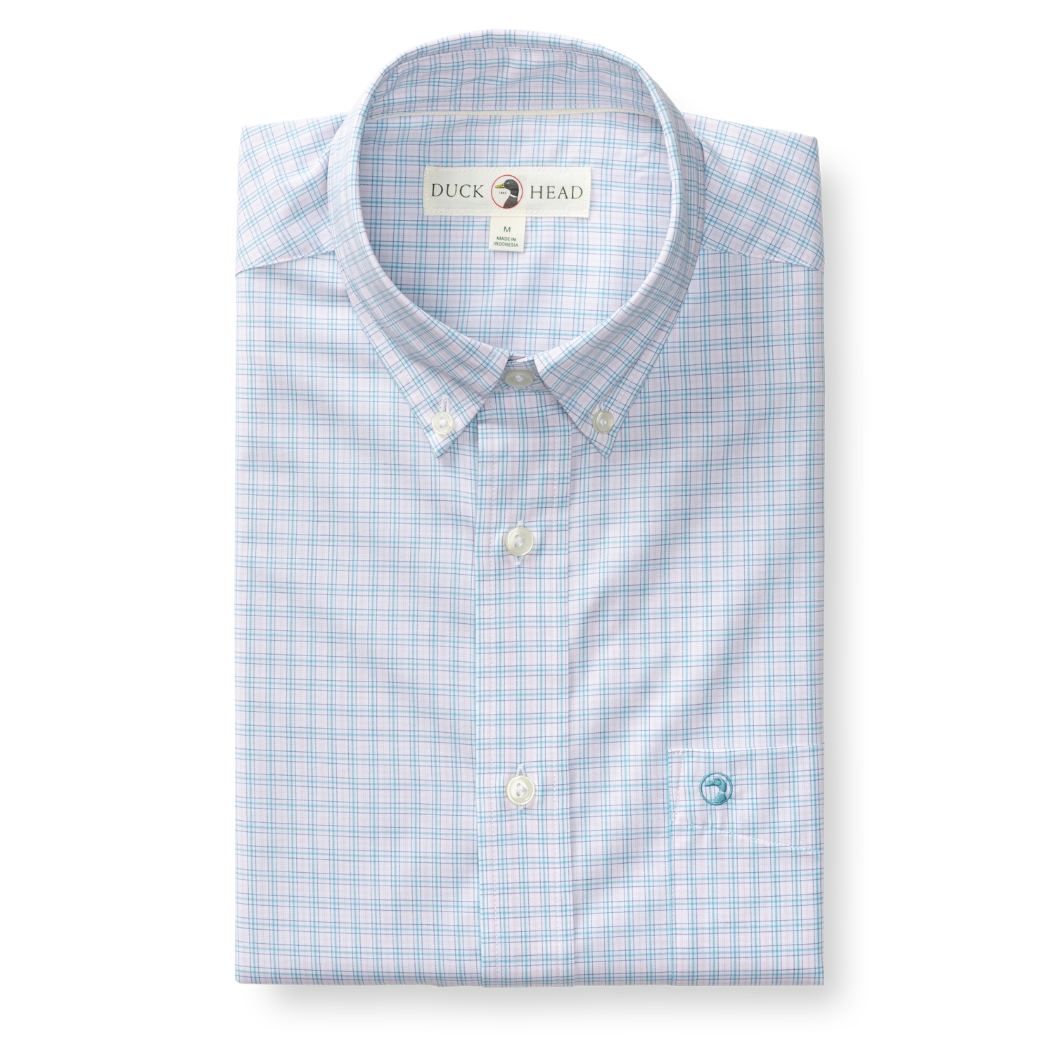 Performance Poplin Sport Shirt - Stokes Plaid - Pale Pink