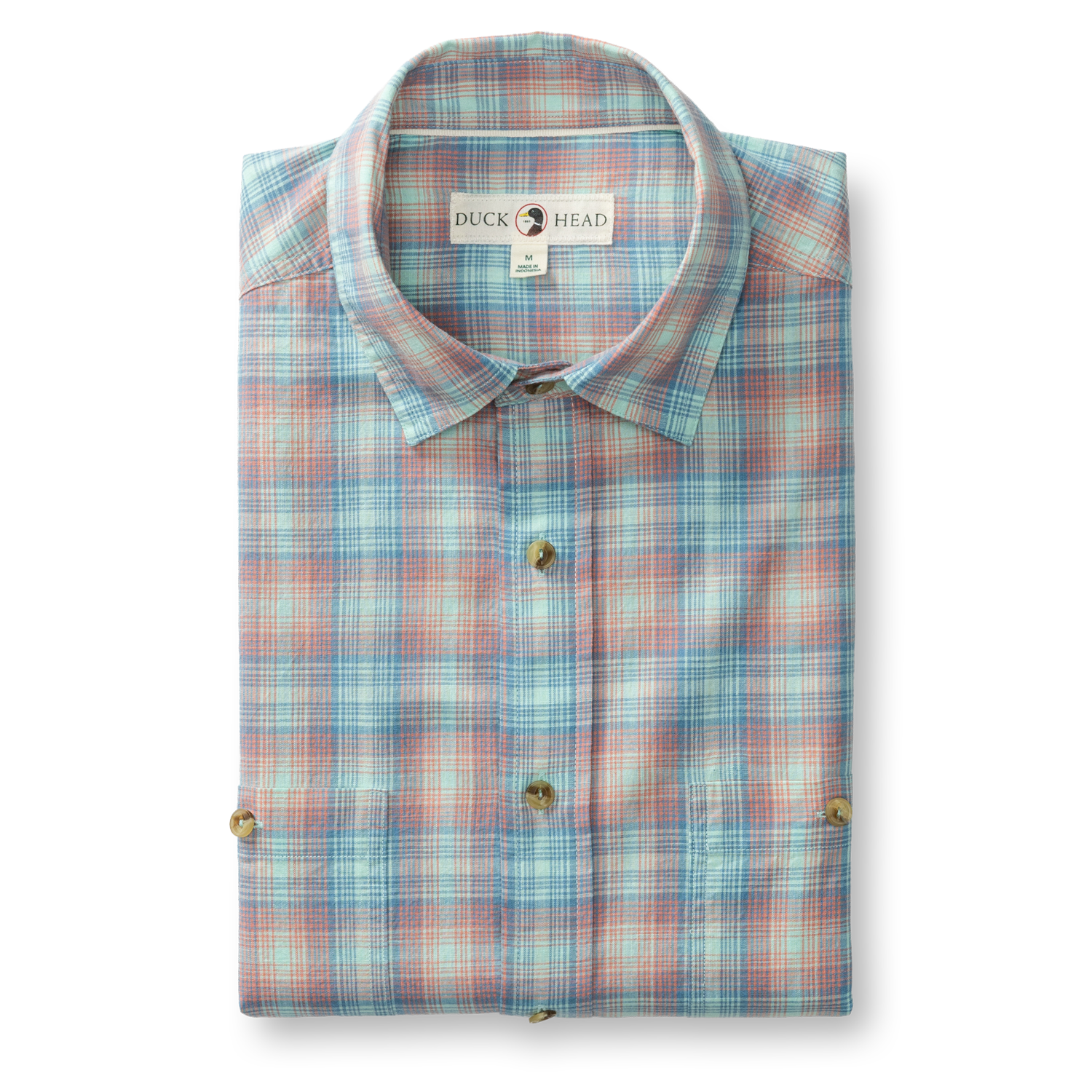 Cotton Slub Sport Shirt - Vernon Plaid - Rosewood
