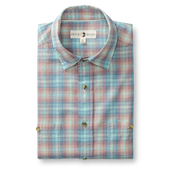 Cotton Slub Sport Shirt - Vernon Plaid - Rosewood