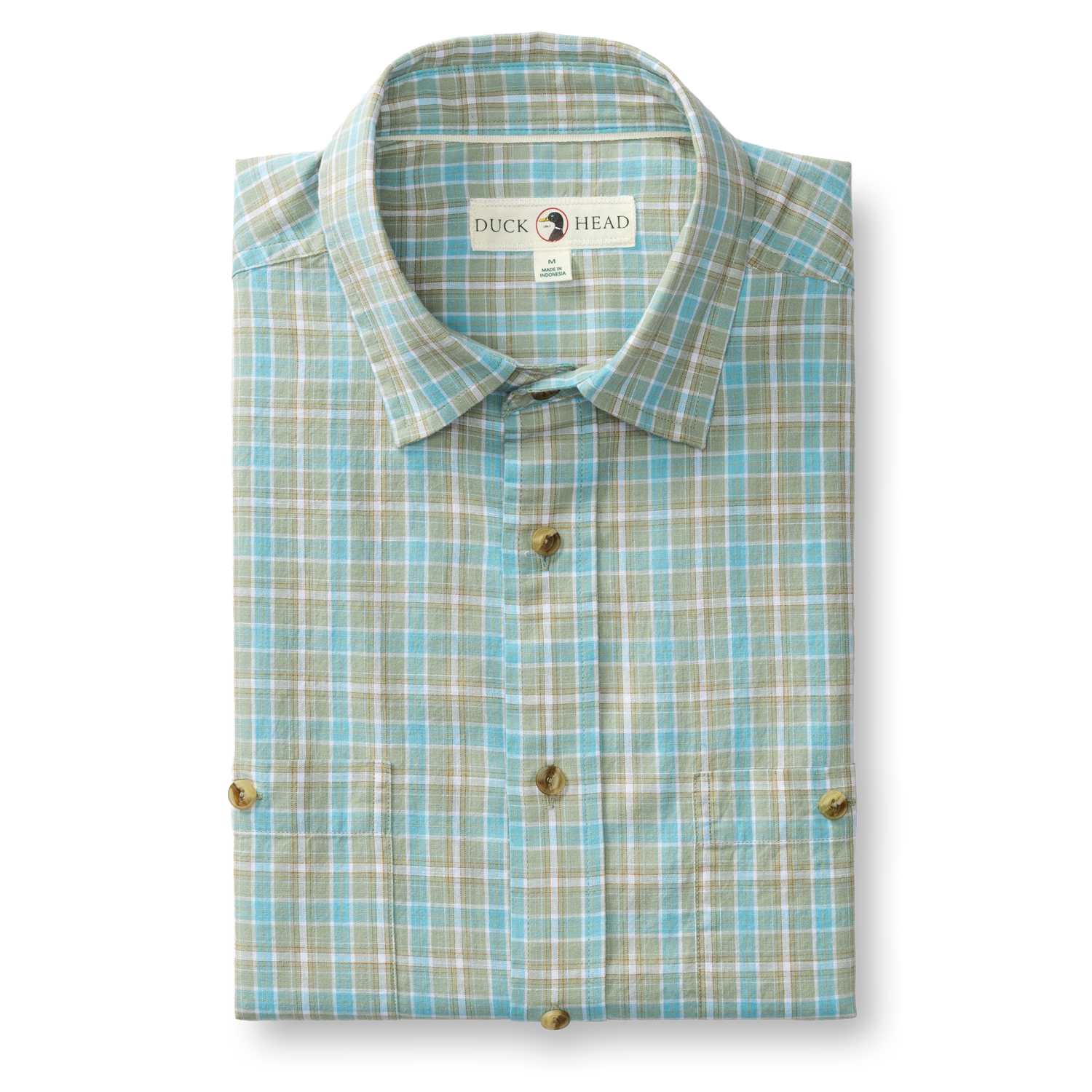 Cotton Slub Sport Shirt - Pryce Plaid - Sage