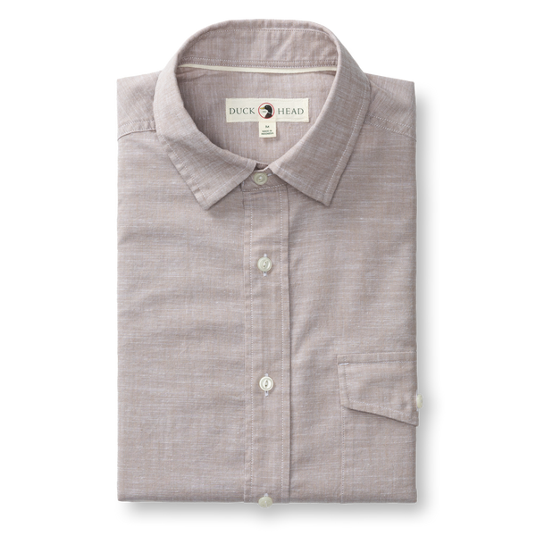 Cotton Chambray Sport Shirt - Verona Solid