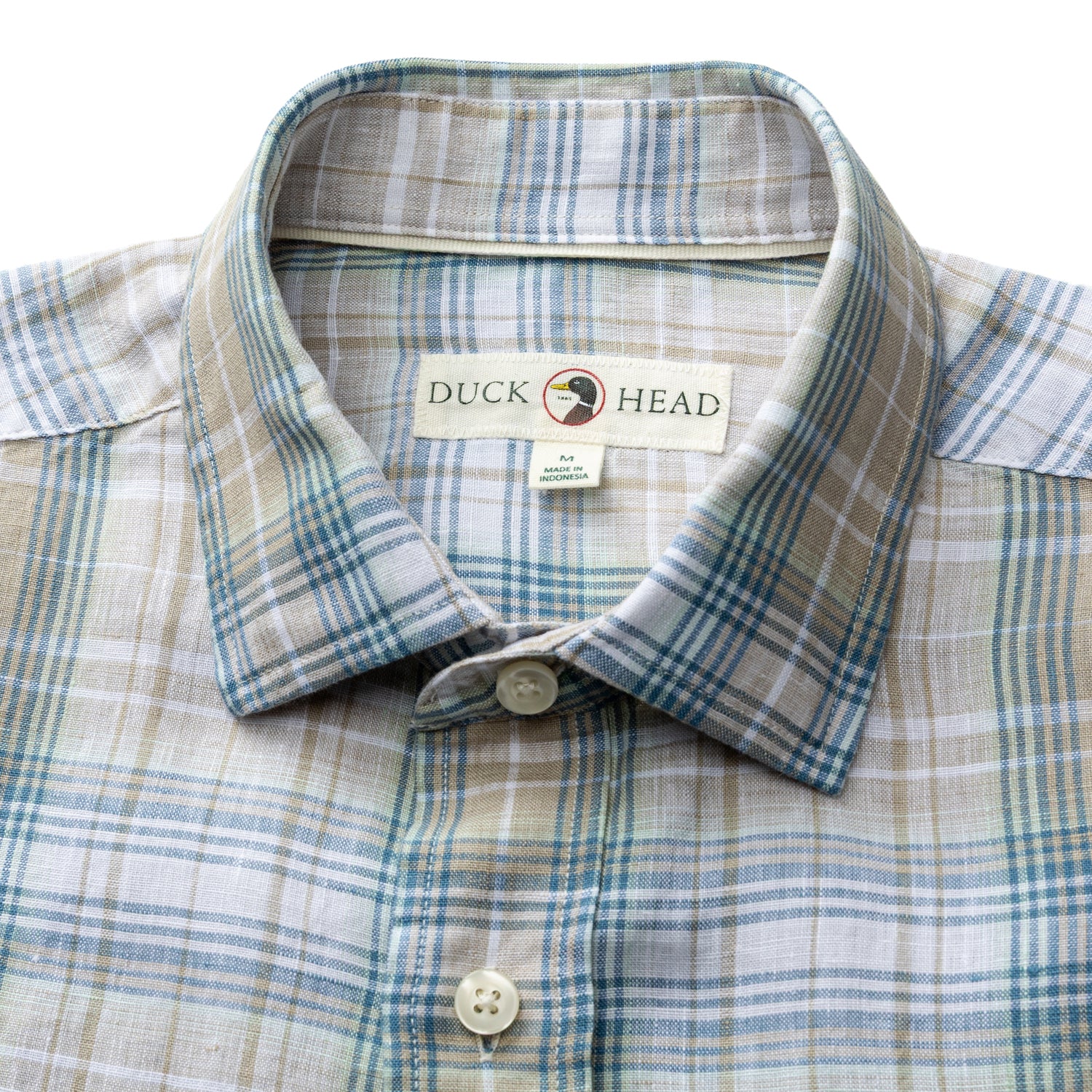 Linen Poplin Sport Shirt - Chaplin Plaid - Sandstone