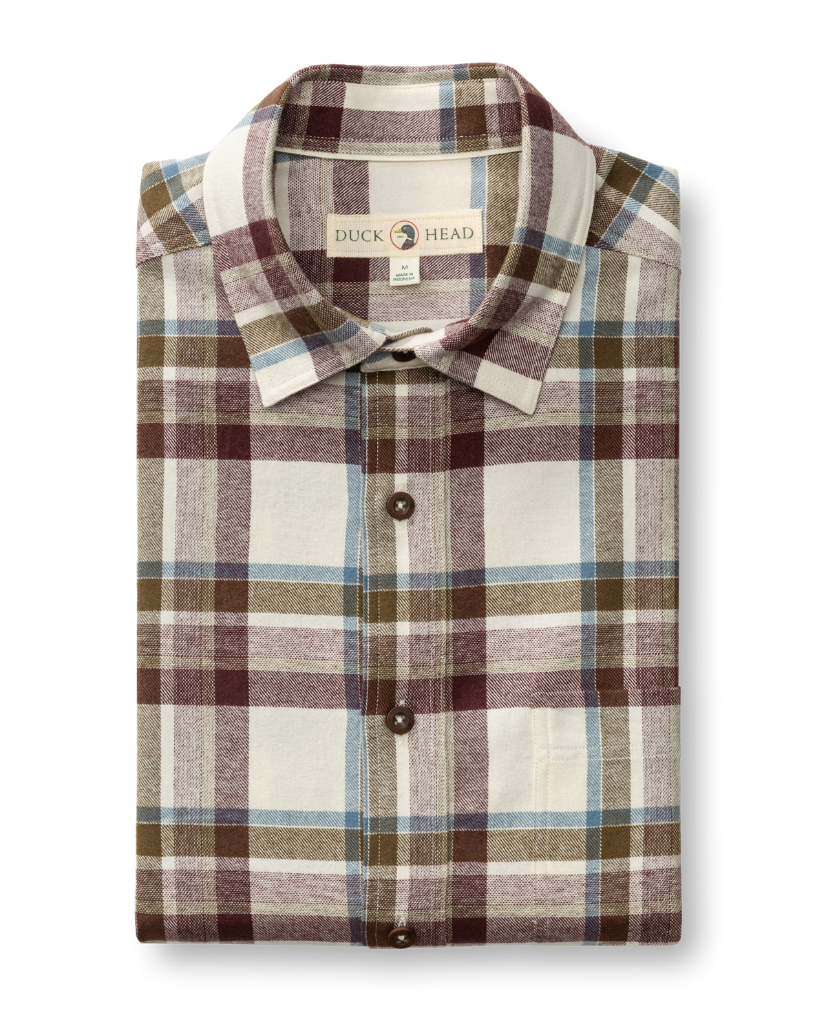 Cotton Flannel Sport Shirt - Roane Plaid - Huckleberry
