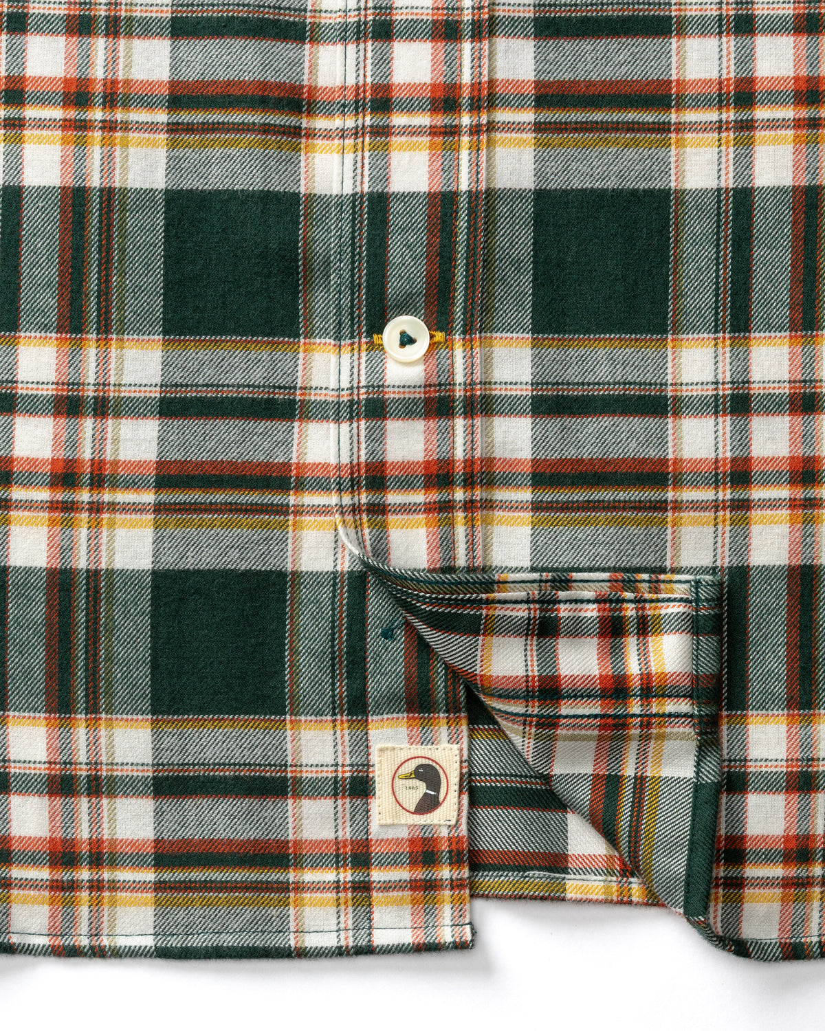 Cotton Flannel Sport Shirt - Pinewell Plaid - Pine Grove