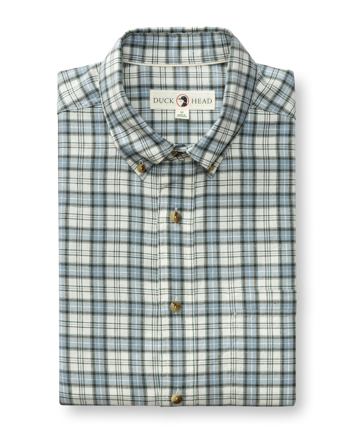 Cotton Wool Sport Shirt - Radford Plaid - Windblown Sky