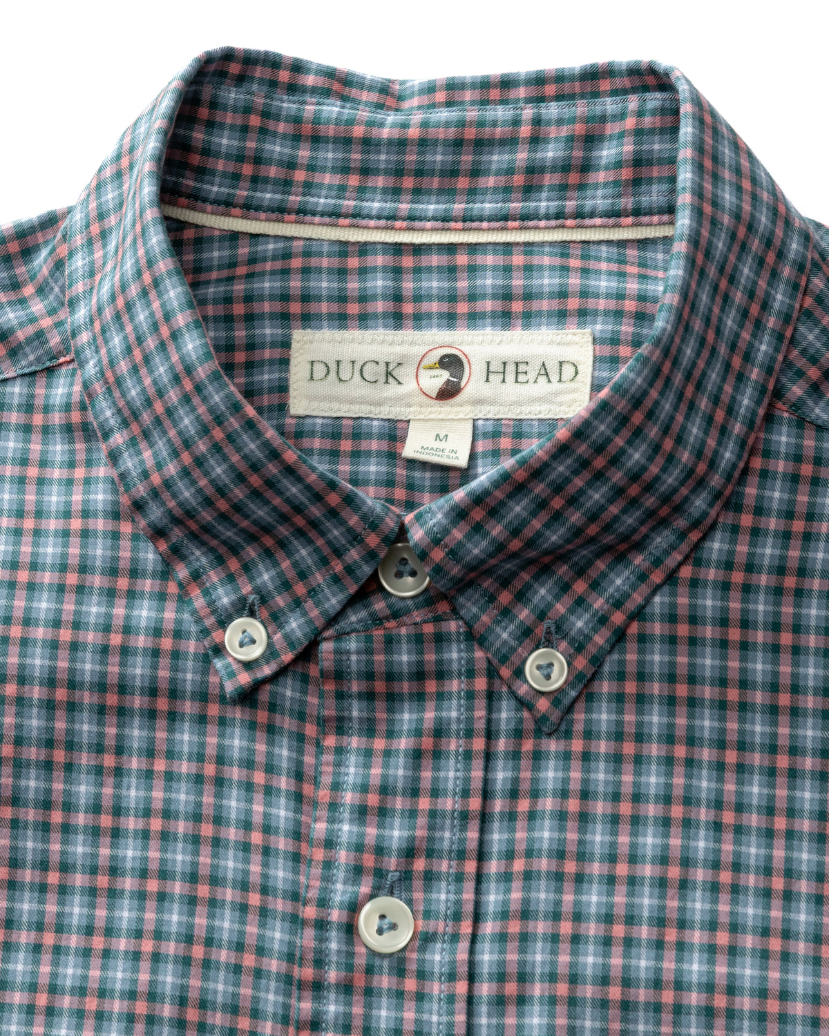 Cotton Twill Plaid Shirt - Lang Plaid - Weathered Rose