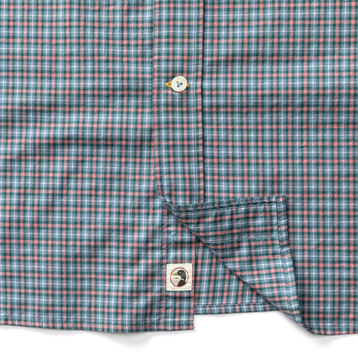 Cotton Twill Plaid Shirt - Lang Plaid - Weathered Rose