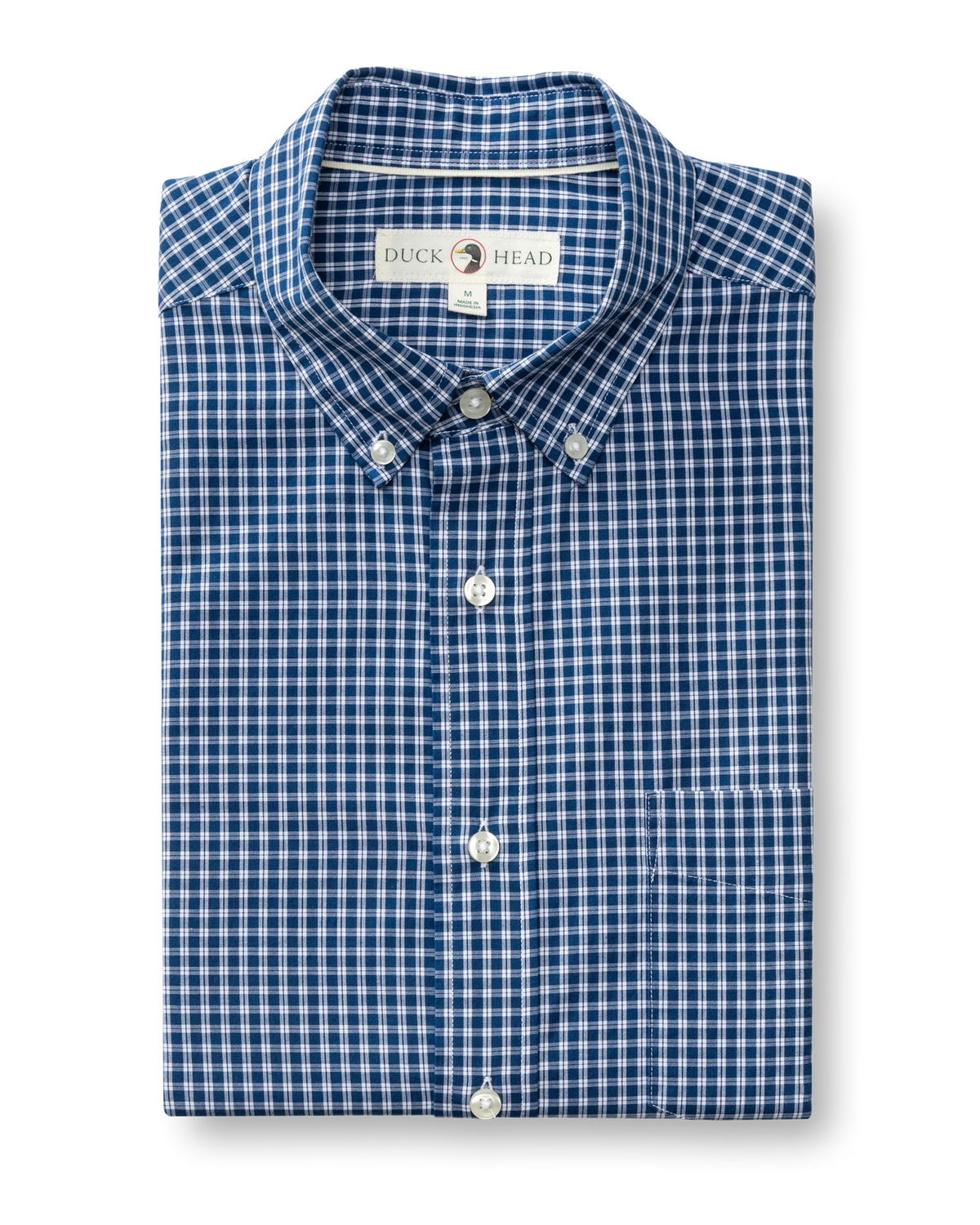 Cotton Cashmere Poplin Sport Shirt - Bridger Plaid - Navy Peony
