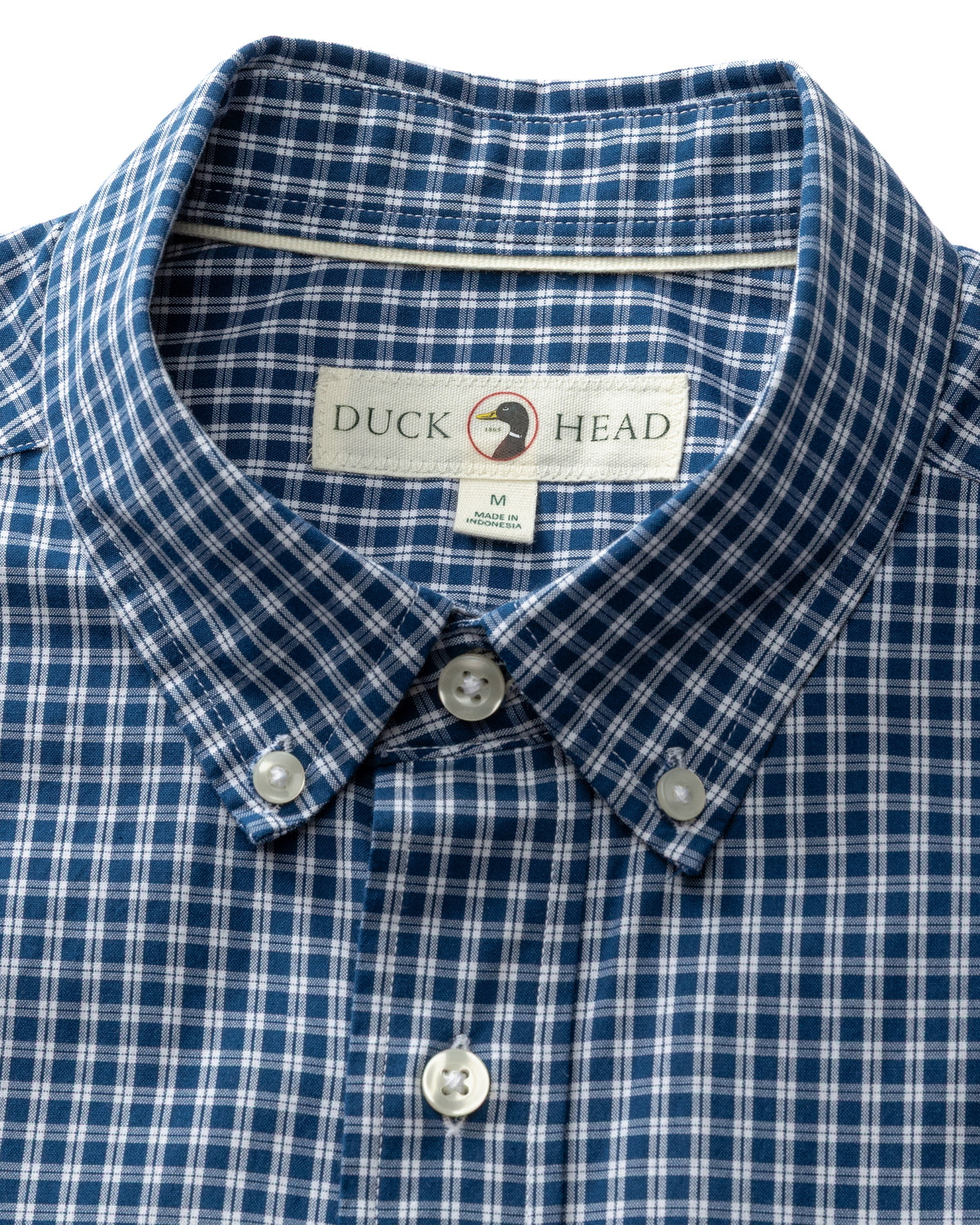Cotton Cashmere Poplin Sport Shirt - Bridger Plaid - Navy Peony