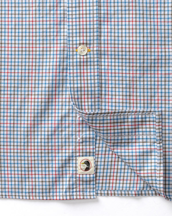 Cotton Twill Sport Shirt - Goodwin Plaid - Deep Water