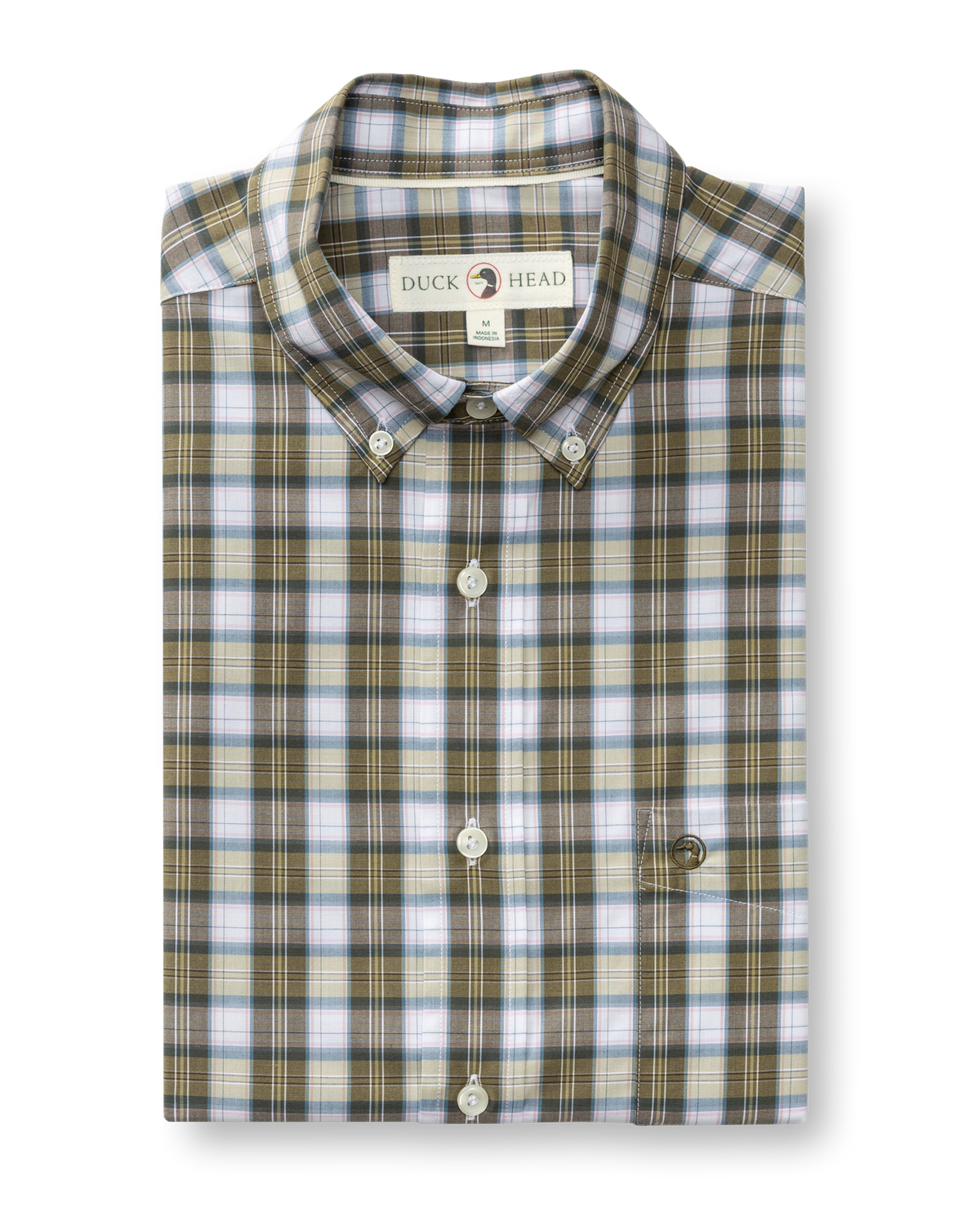 Performance Poplin Sport Shirt - Aldridge Plaid - Dark Olive