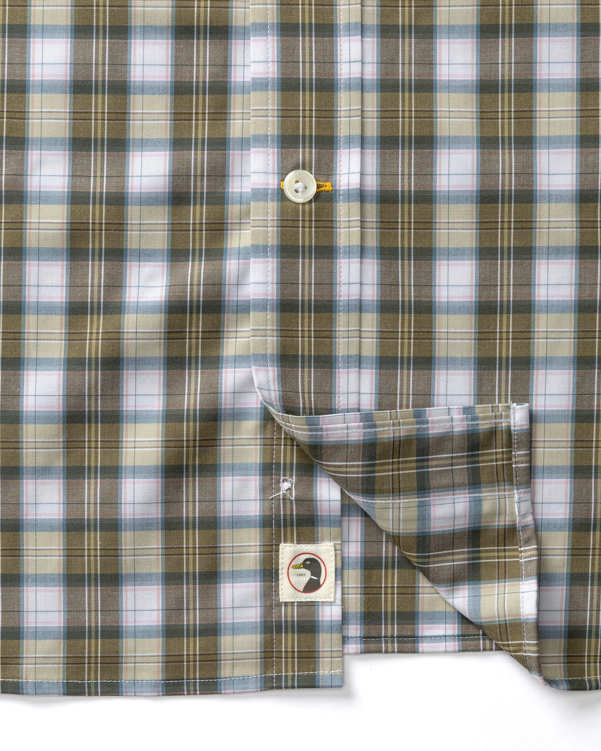 Performance Poplin Sport Shirt - Aldridge Plaid - Dark Olive