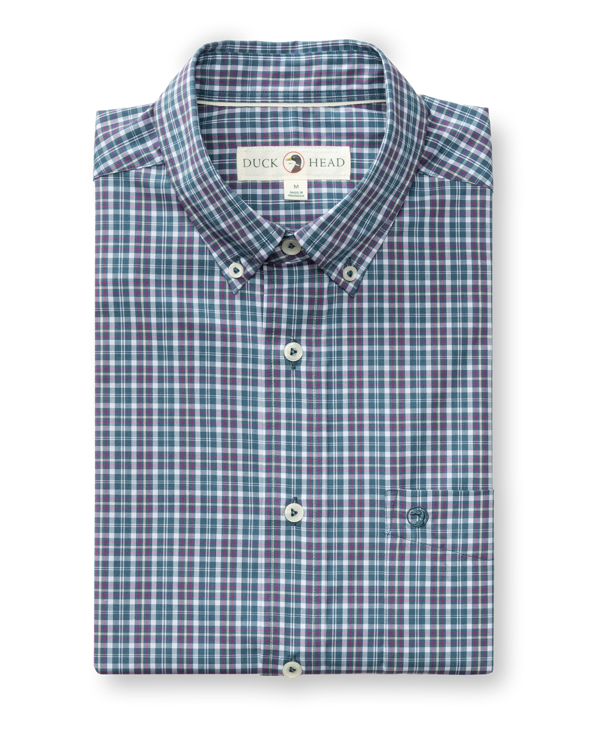 Performance Poplin Sport Shirt - Fraiser Plaid - Stormy Teal