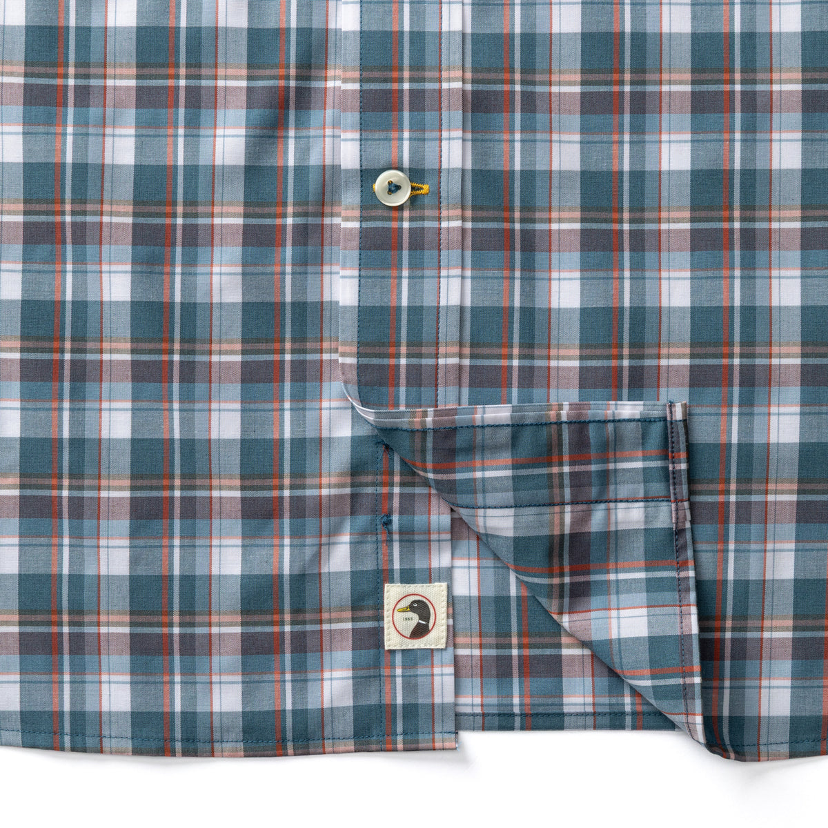 Performance Poplin Sport Shirt - Payne Plaid - Stormy Teal