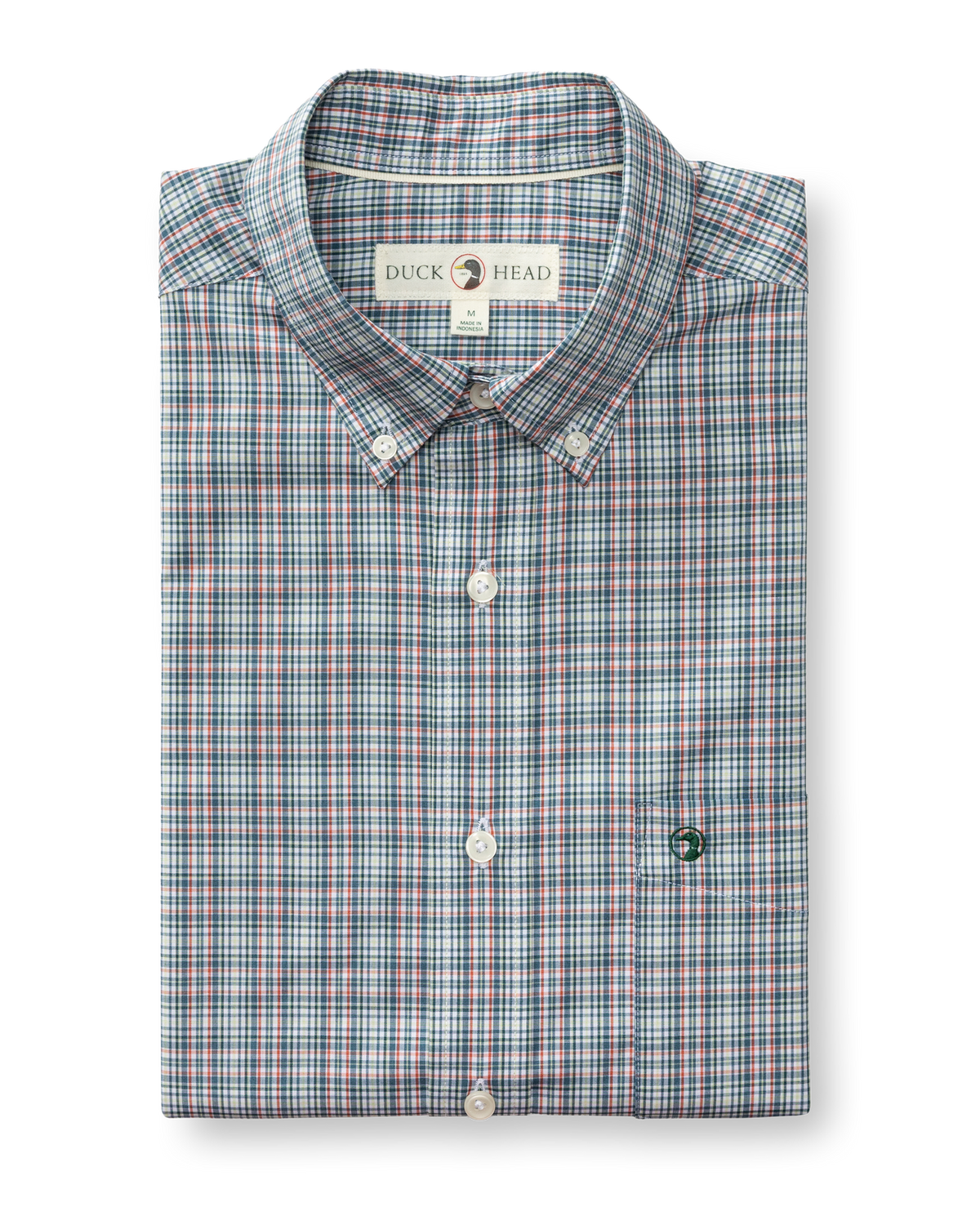 Performance Poplin Sport Shirt - Winstead Plaid - Stormy Teal