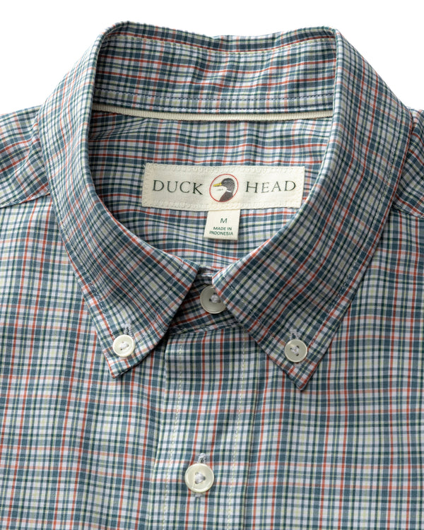 Performance Poplin Sport Shirt - Winstead Plaid - Stormy Teal