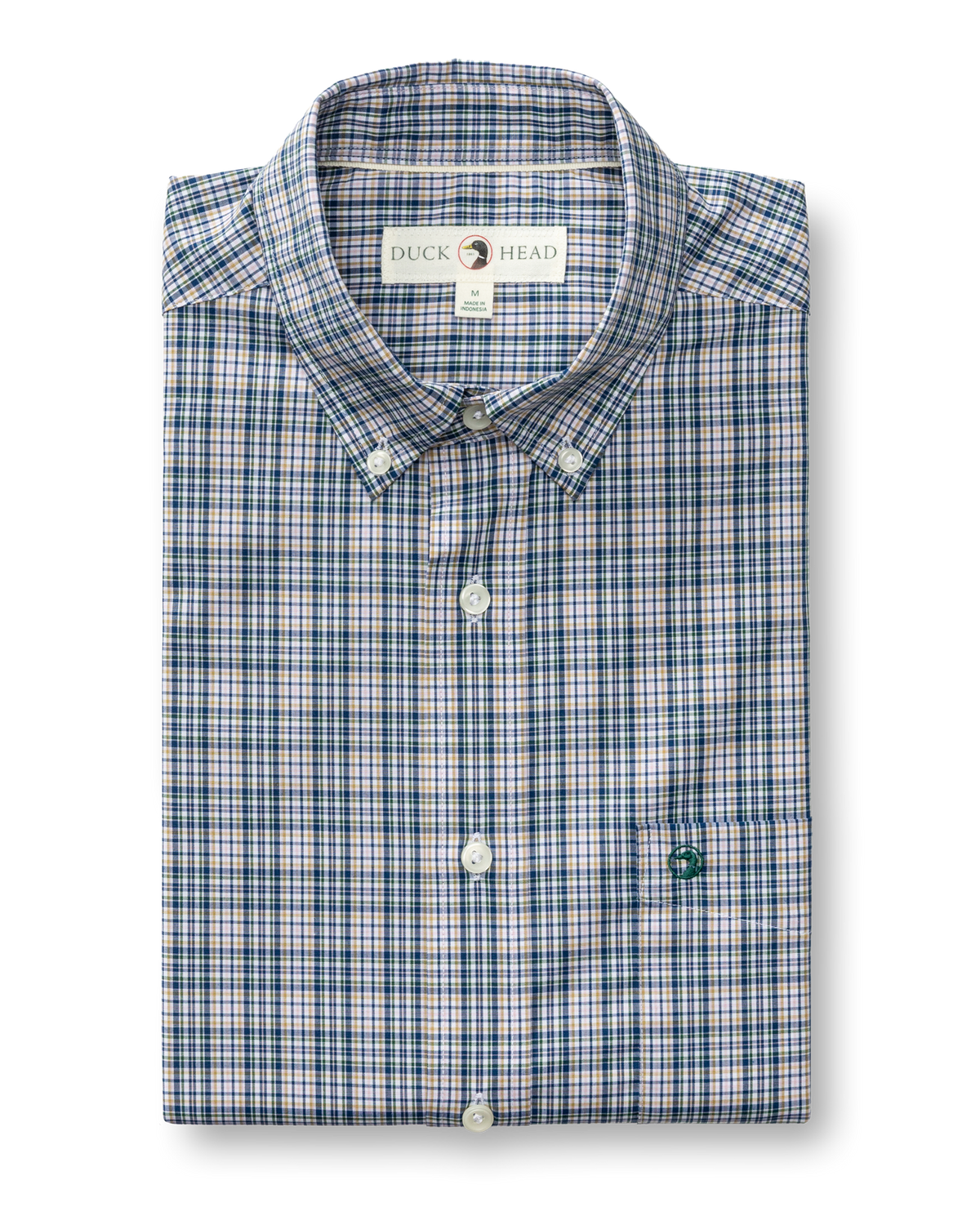 Performance Poplin Sport Shirt - Winstead Plaid - Navy Peony