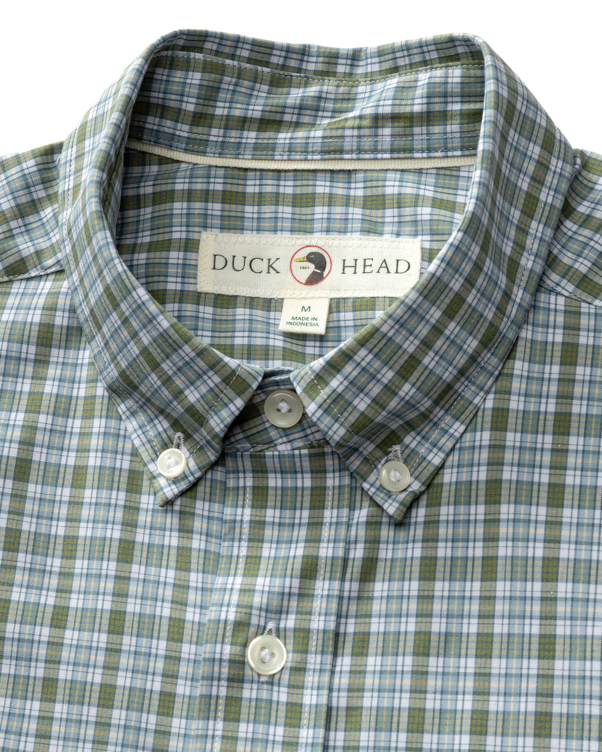 Performance Poplin Sport Shirt - Denton Plaid - Mossy Bark