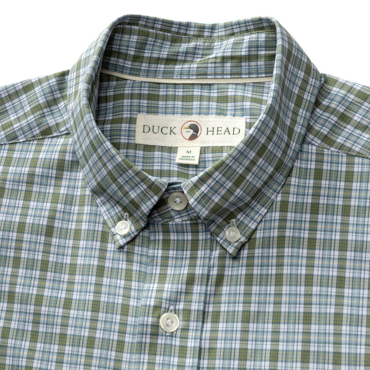 Performance Poplin Sport Shirt - Denton Plaid - Mossy Bark
