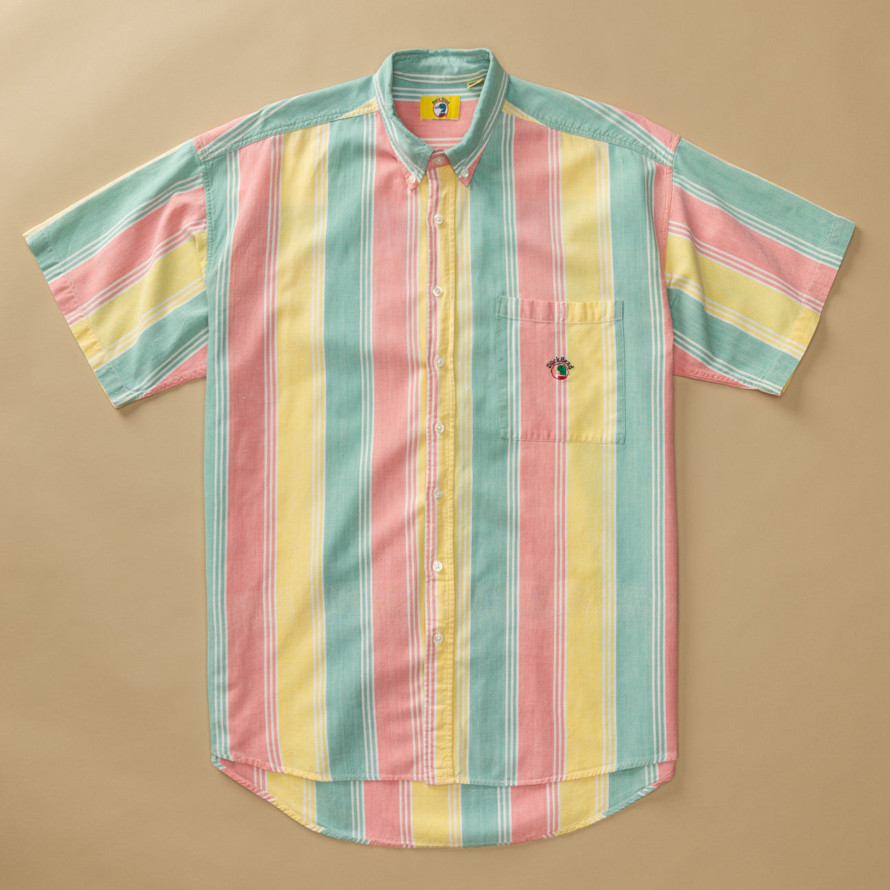 Multi Striped Cotton Sport Shirt XL - Duck Head Vintage