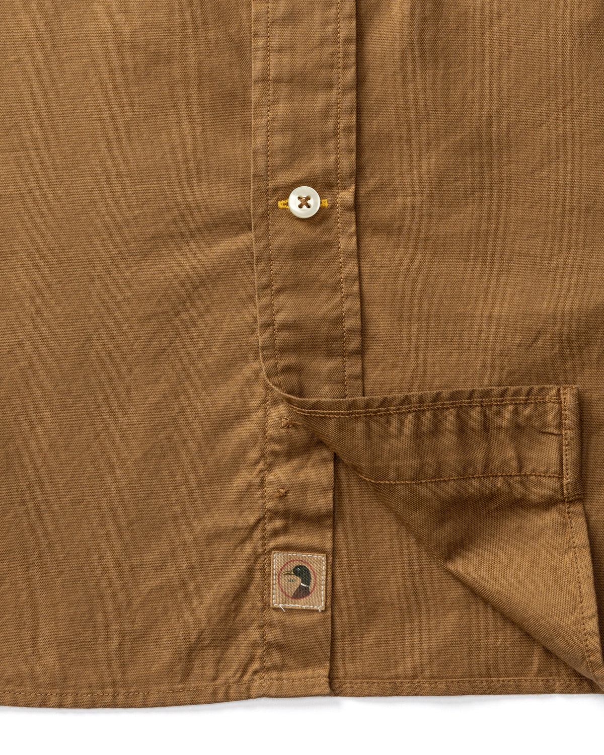 Cotton Oxford Sport Shirt - Beck Solid - Bronze Brown