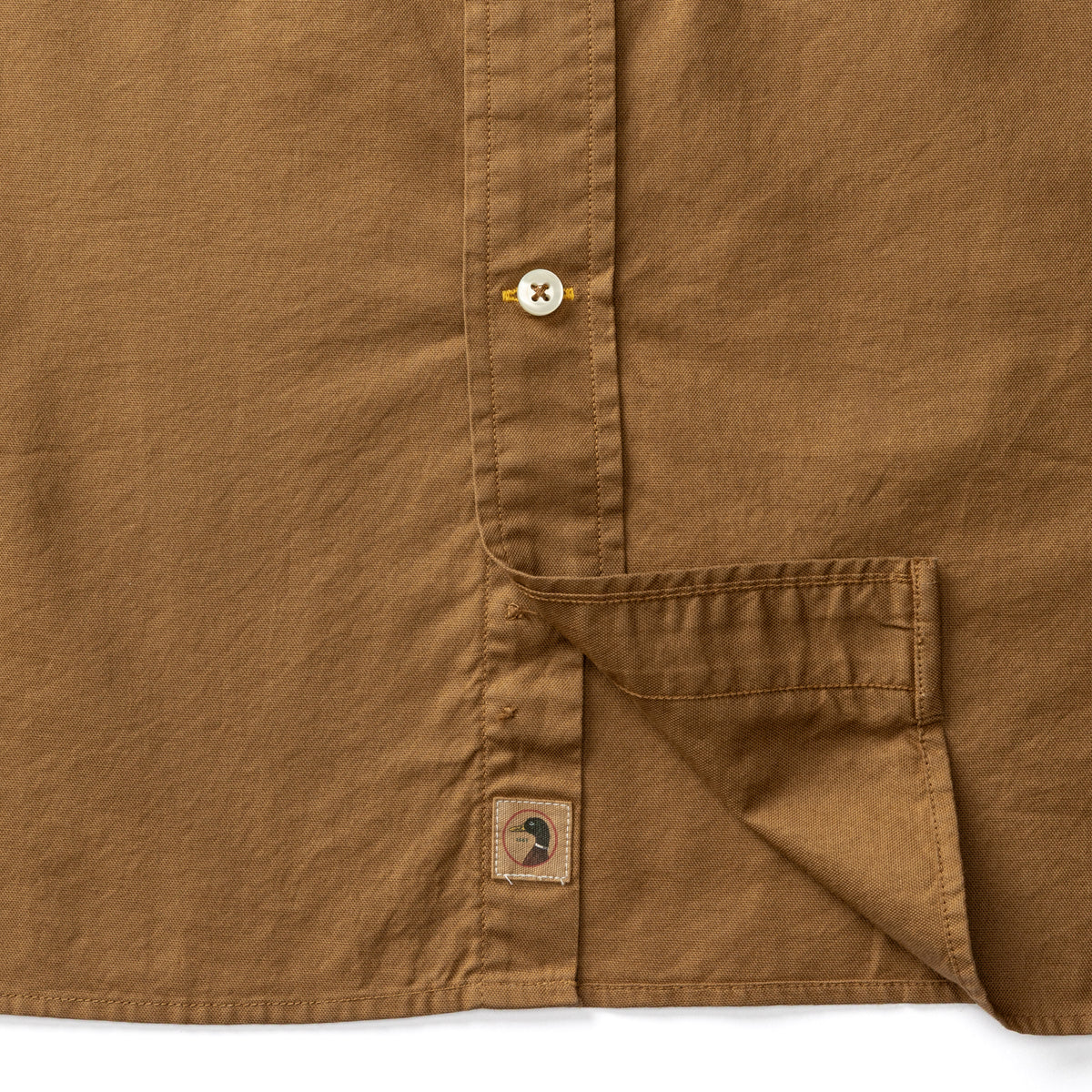 Cotton Oxford Sport Shirt - Beck Solid - Bronze Brown