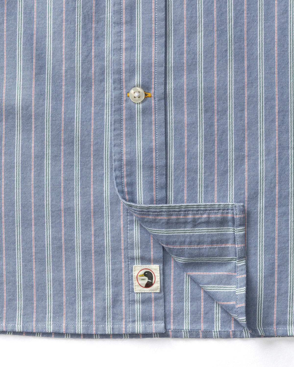 Cotton Oxford Sport Shirt - Garrison Stripe - Varsity Blue