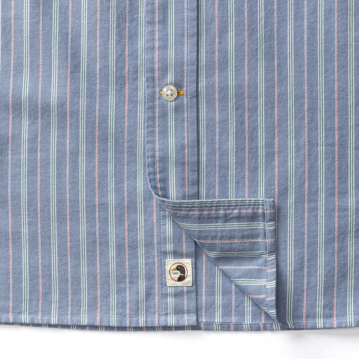 Cotton Oxford Sport Shirt - Garrison Stripe - Varsity Blue