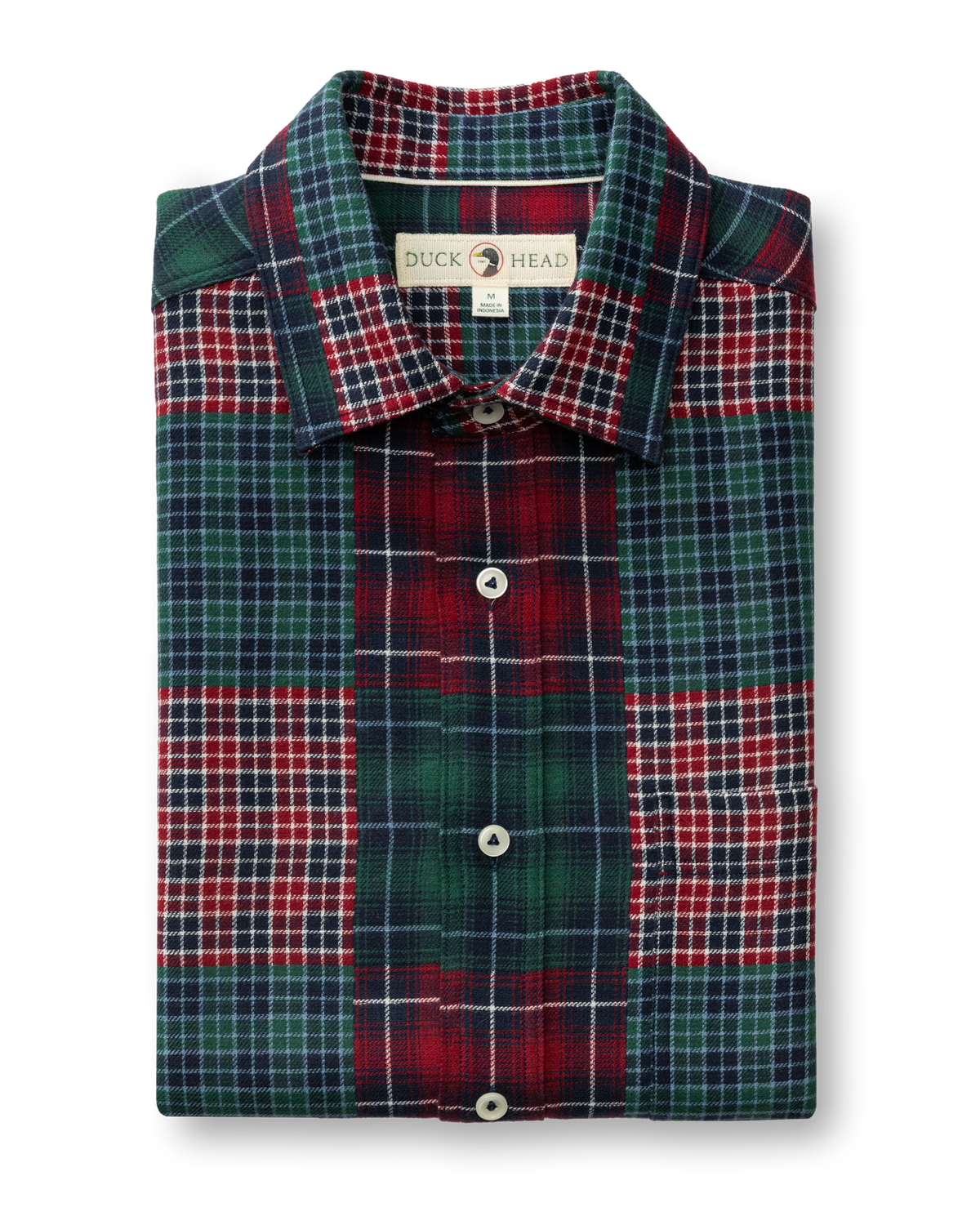 Cotton Flannel Sport Shirt - Pierre Patchwork - Multi