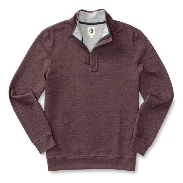 Bearing Pique Performance 1/4 Zip Pullover - Dark Cognac