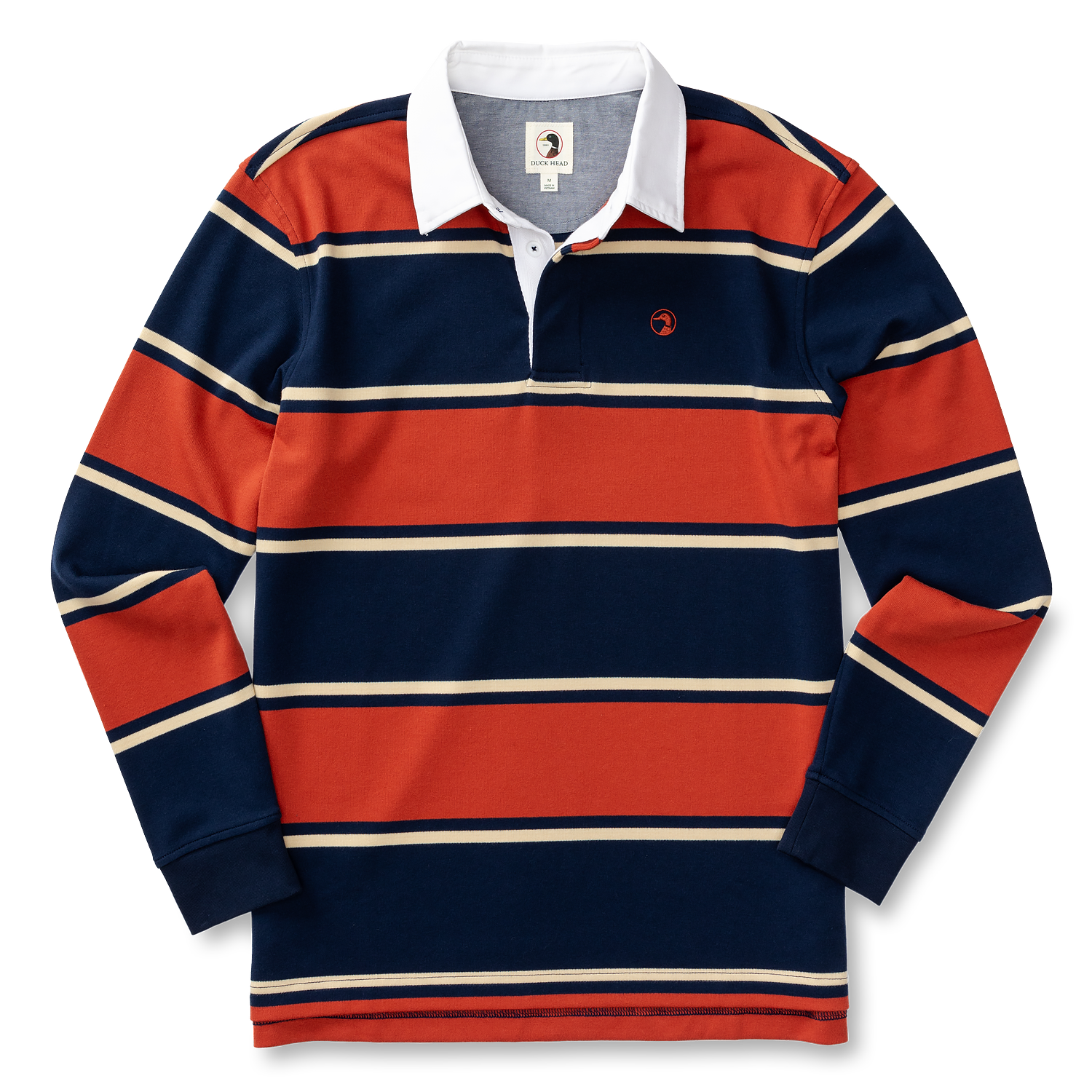 Legacy Stripe Rugby Shirt - Red Ochre