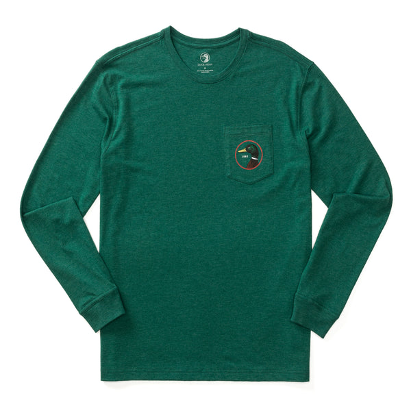 Logo Long Sleeve T-Shirt - Forest Green Heather