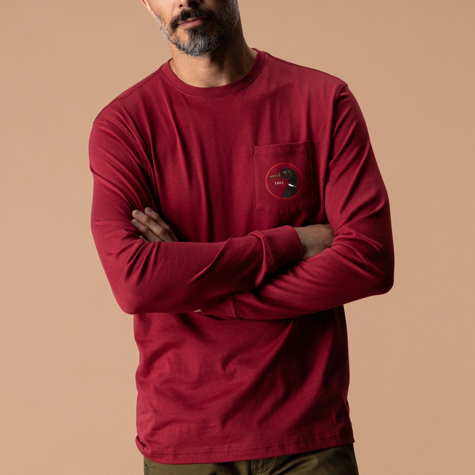 Logo Long Sleeve T-Shirt - Deep Red