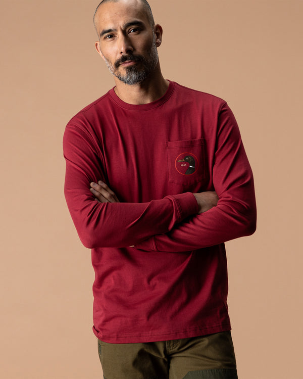 Logo Long Sleeve T-Shirt - Deep Red