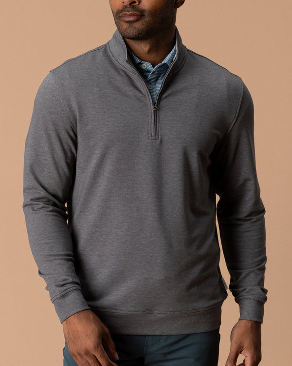 Dunmore Performance 1/4 Zip Pullover - Fossil Gray