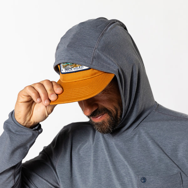Windward Performance Hooded T-Shirt - Ocean Grey Heather