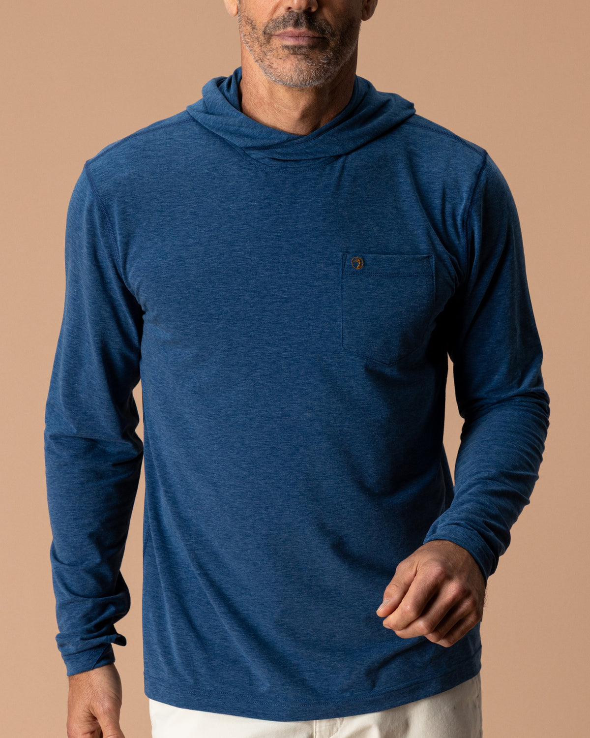 Windward Performance Hooded T-Shirt - Navy Peony Heather