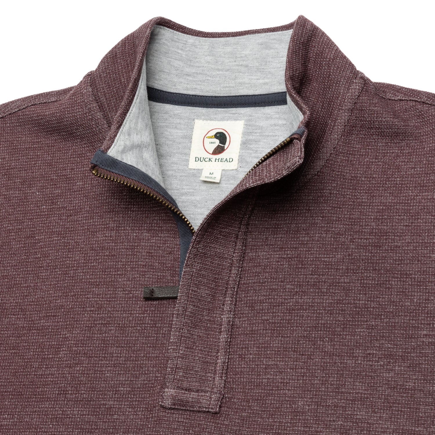 Bearing Pique Performance 1/4 Zip Pullover - Dark Cognac